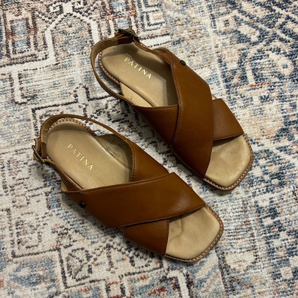 Patina Portland Leather Brown Sandals